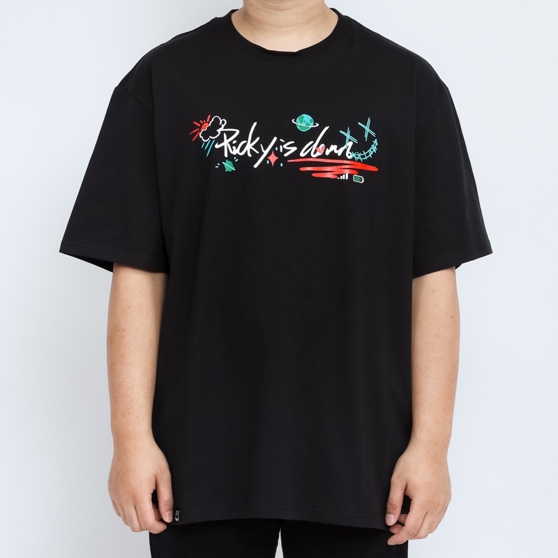 Ricky Is Clown Logo Red Green Black Tee