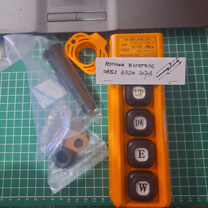 PENDANT CONTROL HOIST CRANE 4 TOMBOL HOIST SWITCH 4 TOMBOL