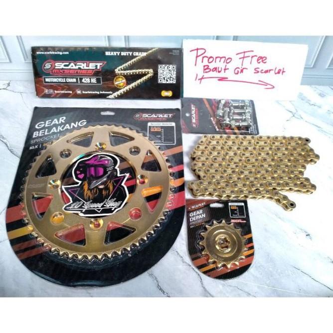 Paket Gear Set Scarlet Original Gear Set Klx Dtracker 150 Scarlet Set