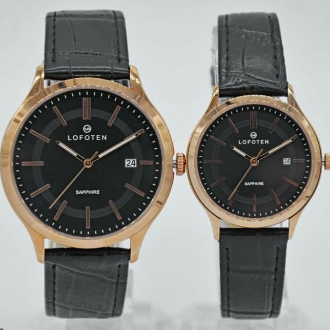 JAM TANGAN COUPLE JAM TANGAN COUPLE ANALOG LOFOTEN F-8104M/L SAPHIRE ORIGINAL EL09I09A82L