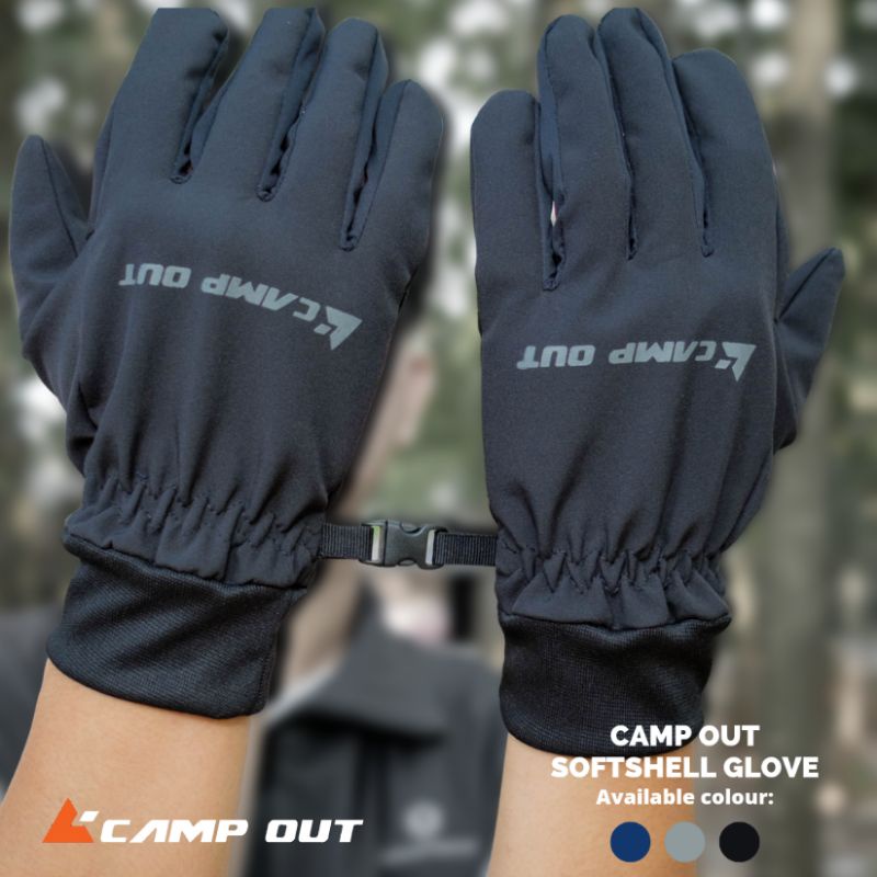 Camp Out Sarung Tangan Gunung Pria Wanita - Sarung Tangan Motor Multifungsi - Gloves Softshell Waterproof