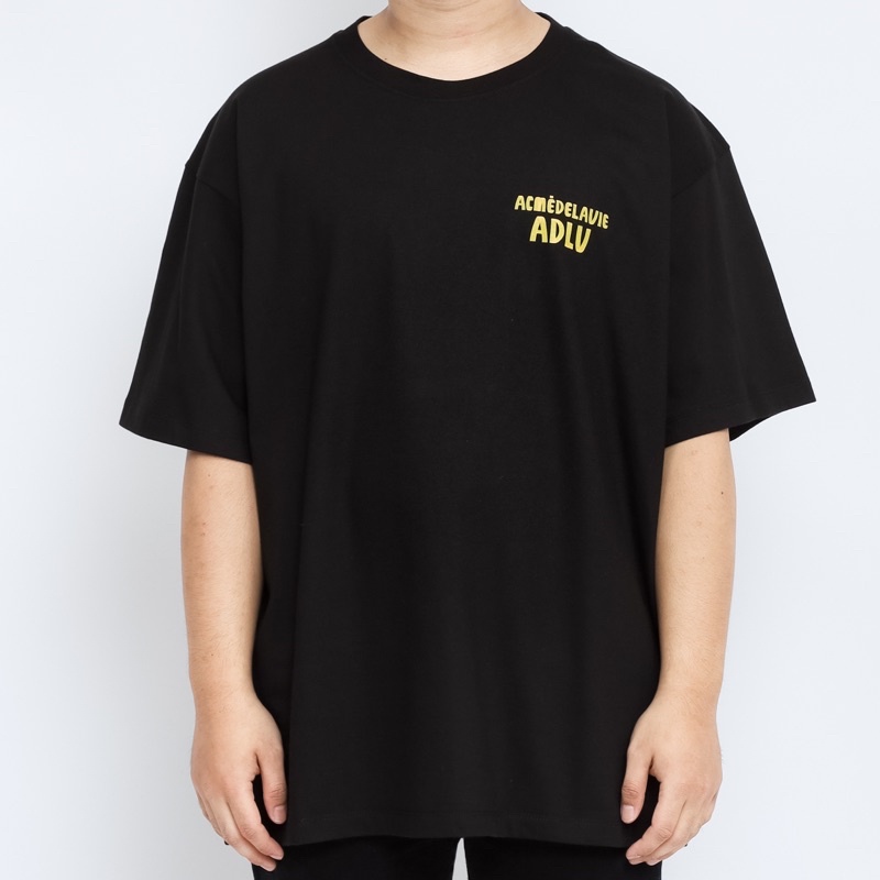 ADLV. Bacis Logo Yellow Black Tee