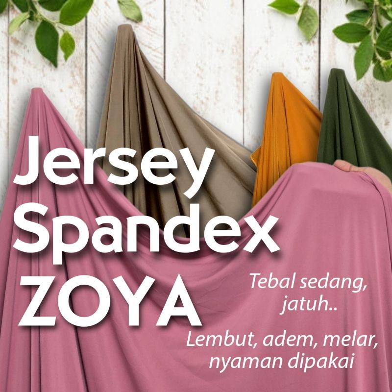 Kain Jersey Spandek Zoya Harga Per Setengah Meter