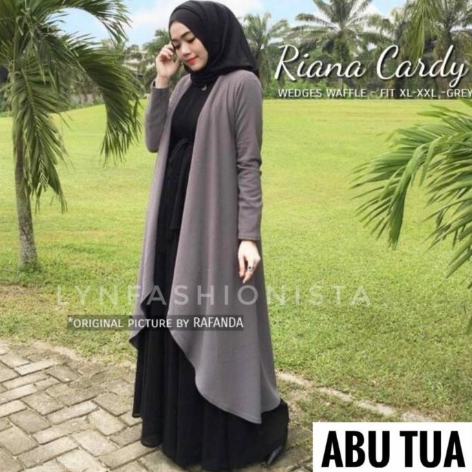 LONG OUTER PANJANG MUSLIMAH/CARDIGAN WANITA PFEMIUM/RIANA