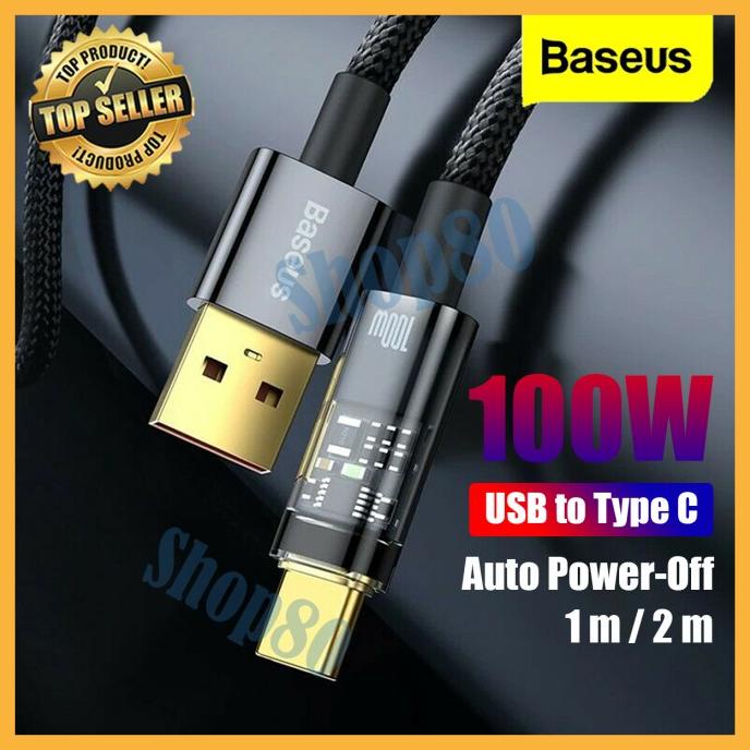Baseus Explorer Auto Disconnect USB to Type C 100W Cable Kabel Charger
