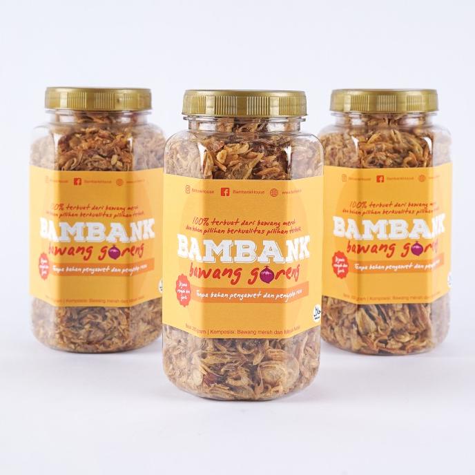 

Promo Bawang Goreng Mas Bambank - Paket 750 Gram ( Isi 3 Toples size 250Gr )