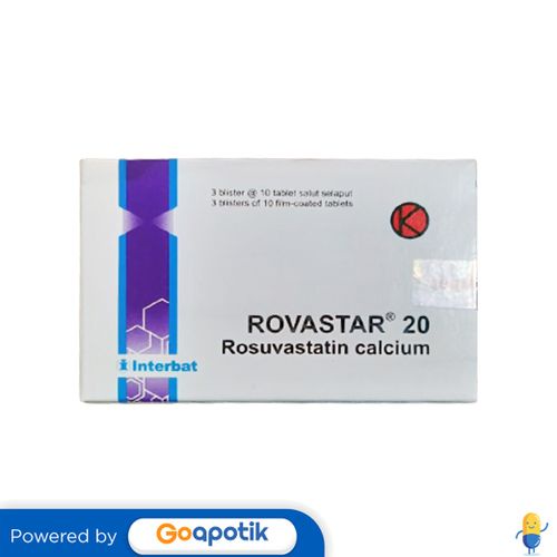 ROVASTAR 20 MG BOX 30 TABLET