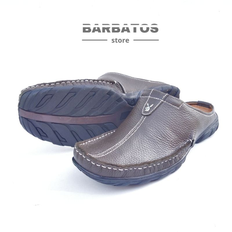 BARBATOS Sepatu Bustong Kulit Asli Pria Sandal Bustong