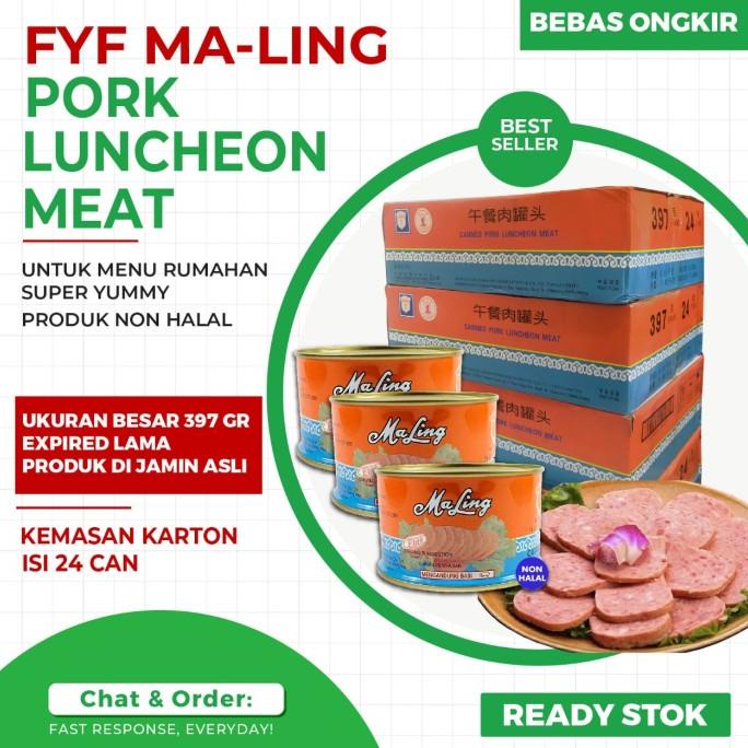 

Promo MaLing Kaleng FYF 397gr/ Canned Pork Luncheon Meat Ham 397gr Kartonan