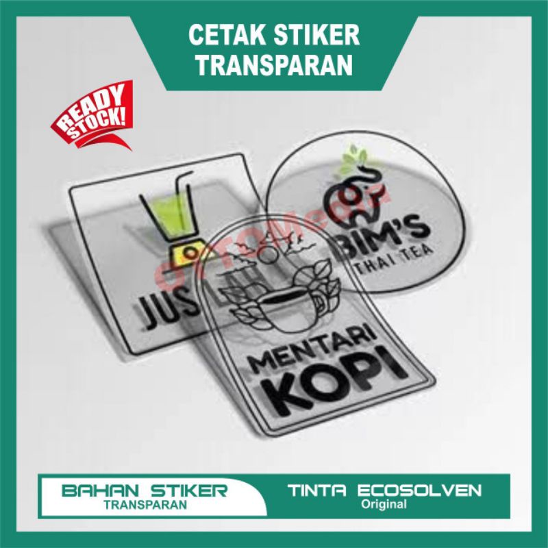 

CETAK STIKER TRANSPARAN LOGO BRAND KEMASAN MURAH