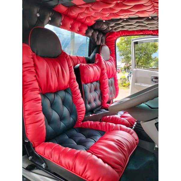 Sarung jok / Cover jok mobil isuzu ( Elf Traga, Elf Macan ) model full sofa kancing