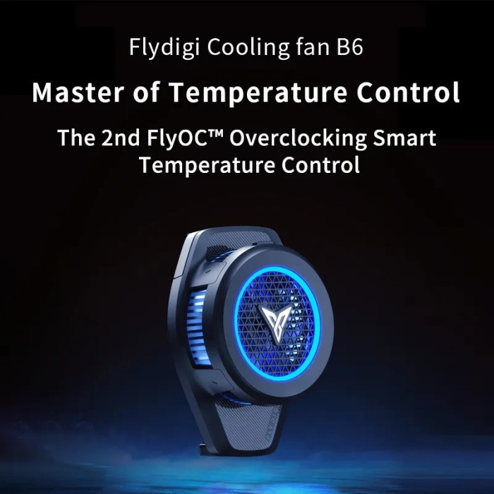 Terlaris Flydigi B6 B6X Mobile Phone Cooling Low Noise 20W Kipas Pendingin Hape