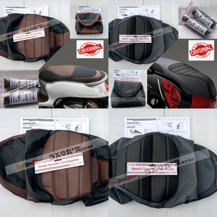 SEAT COVER/SARUNG JOK HONDA SCOOPY NEW 2021-2023 ORIGINAL AHM