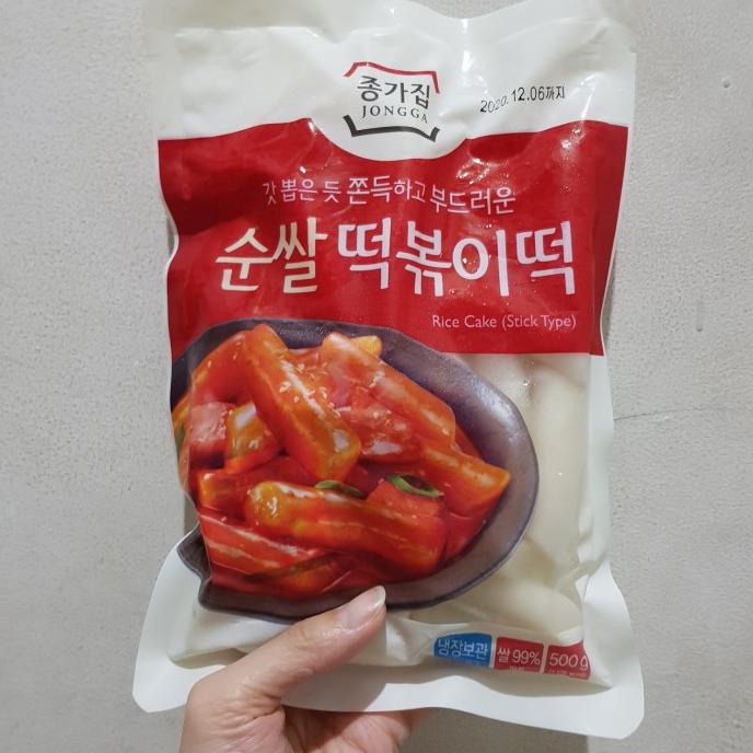 

```````] JONGGA Rice Cake/ Toppoki 500gr - Kue beras Korea tanpa saus