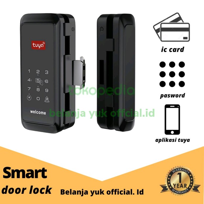 sliding door lock smart lock kunci pintu rumah digital elektrik
