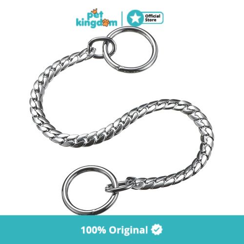 Pet Kingdom Rantai Kalung Anjing Flat Chain 7.5 Mm X 45.7 Cm