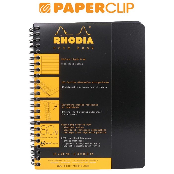 

BAYAR DITEMPAT NOTEBOOK RHODIA WIREBOUND A5+ BLACK LINED 193469C /BUKU TULIS SEKOLAH/BUKU TULIS