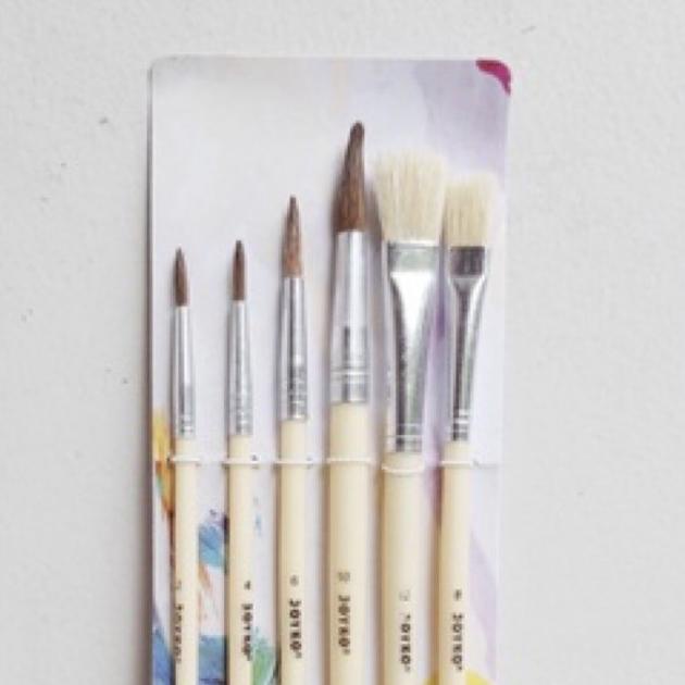 

\\\\\] JOYKO SET BR-1 Brush Kuas Lukis ISI 6 Acrylic cat air minyak gambar MINIMAL ORDER 30RB!!!