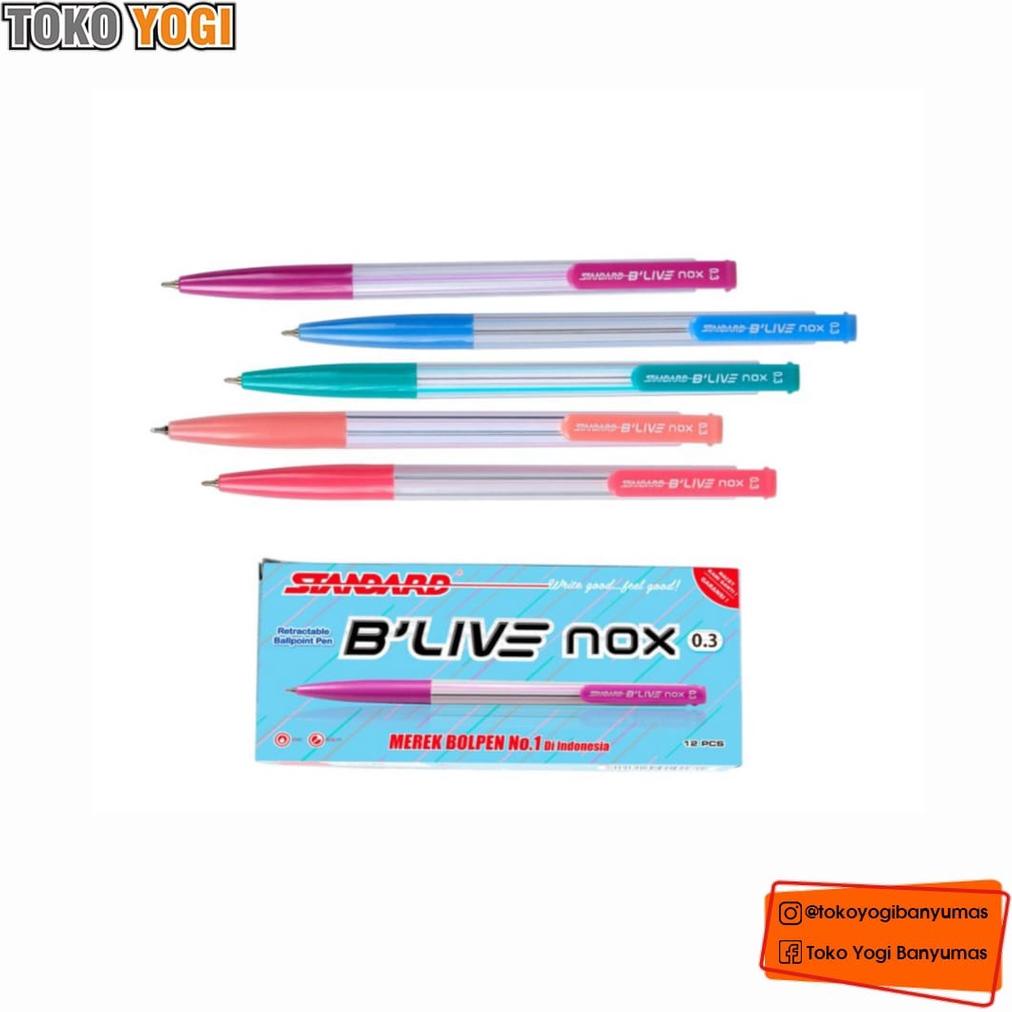 

Trending Standard Ballpoint Pen B'Live Nox 0.3 Tinta Hitam (1 Pack = 12 Pcs)