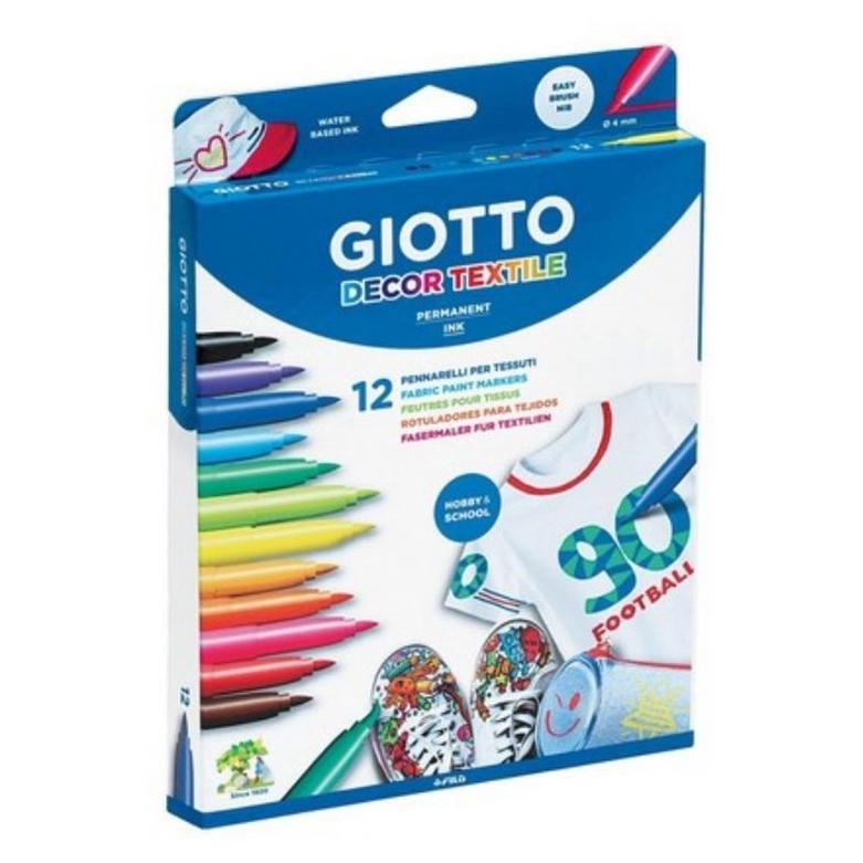 

Grosir Spidol Kain Permanen Giotto Decor Textile 12 Marker Kanvas Baju Sepatu