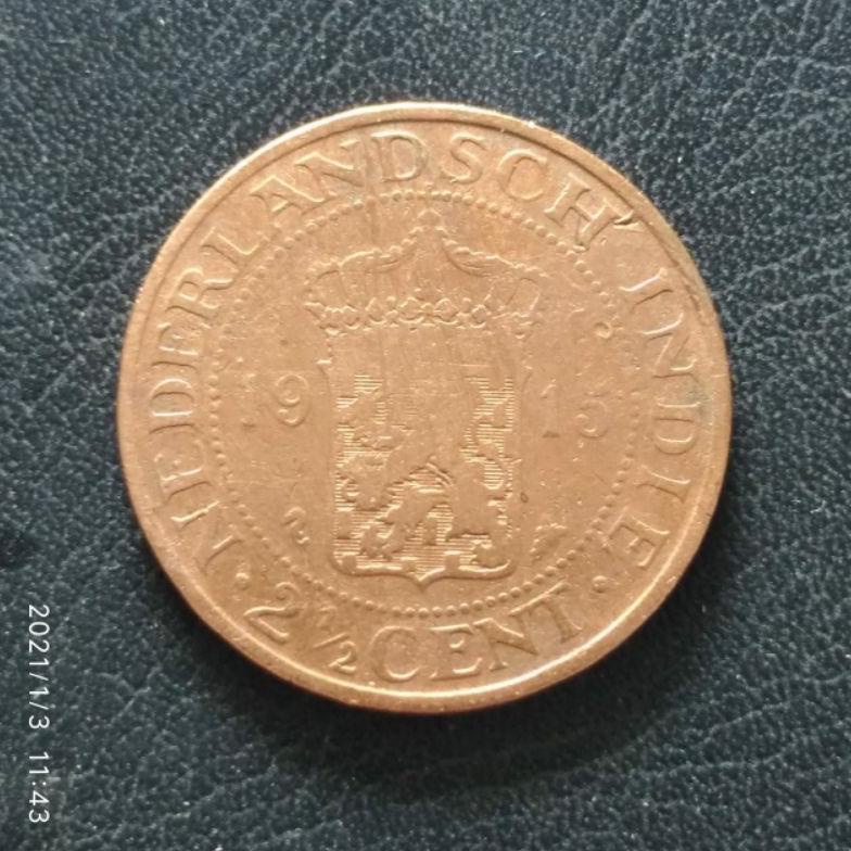 Garansi Resmi Koin Kuno Langka 2.5 Cent Tahun 1915 Indonesia Jaman Penjajahan Belanda Old Coin Bengg