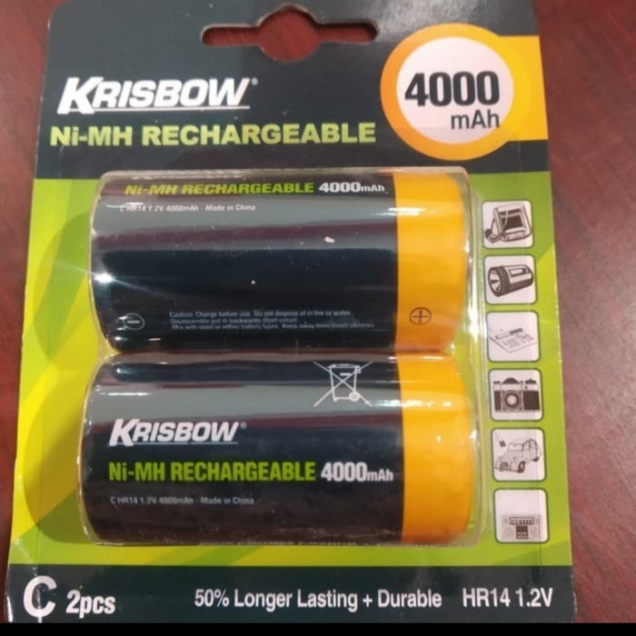 KRISBOW BATERAI CHARGER ISI 2 TIPE C 4000MAH ORIGINAL