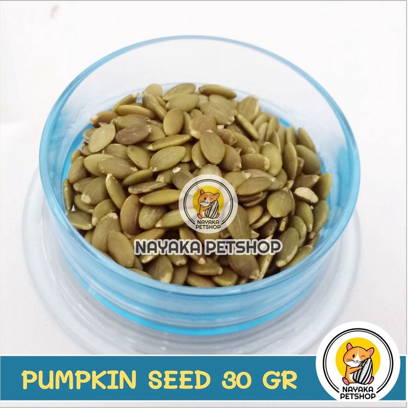 Kuaci Hijau Kupas Tanpa Kulit 30 gr Snack Hamster Pumpkin Seed Biji Labu Cemilan Ekstra Food Camilan Hewan