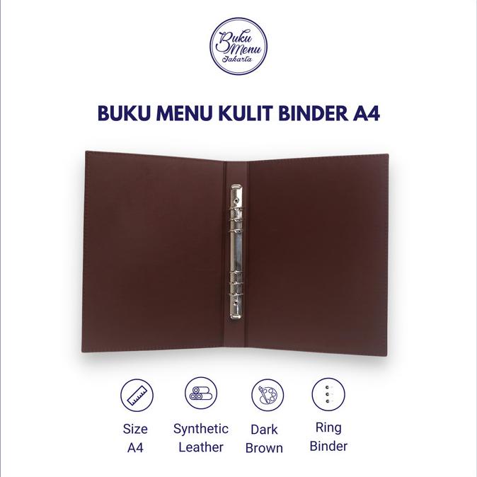 

BUKU MENU RESTORAN CAFE KULIT BINDER UKURAN A4 - READY STOCK