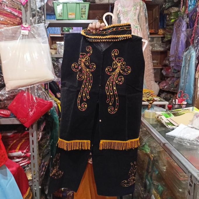 Pakaian dayak anak Tk - baju adat kalimantan - Merah, CEWE TK