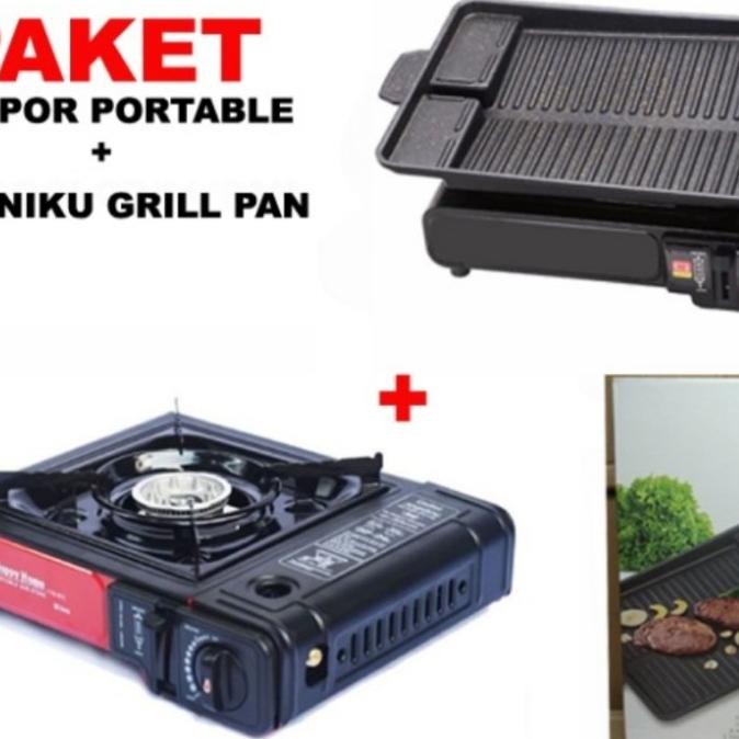 Paket Kompor Portable Yakiniku BBQ Grill Pan