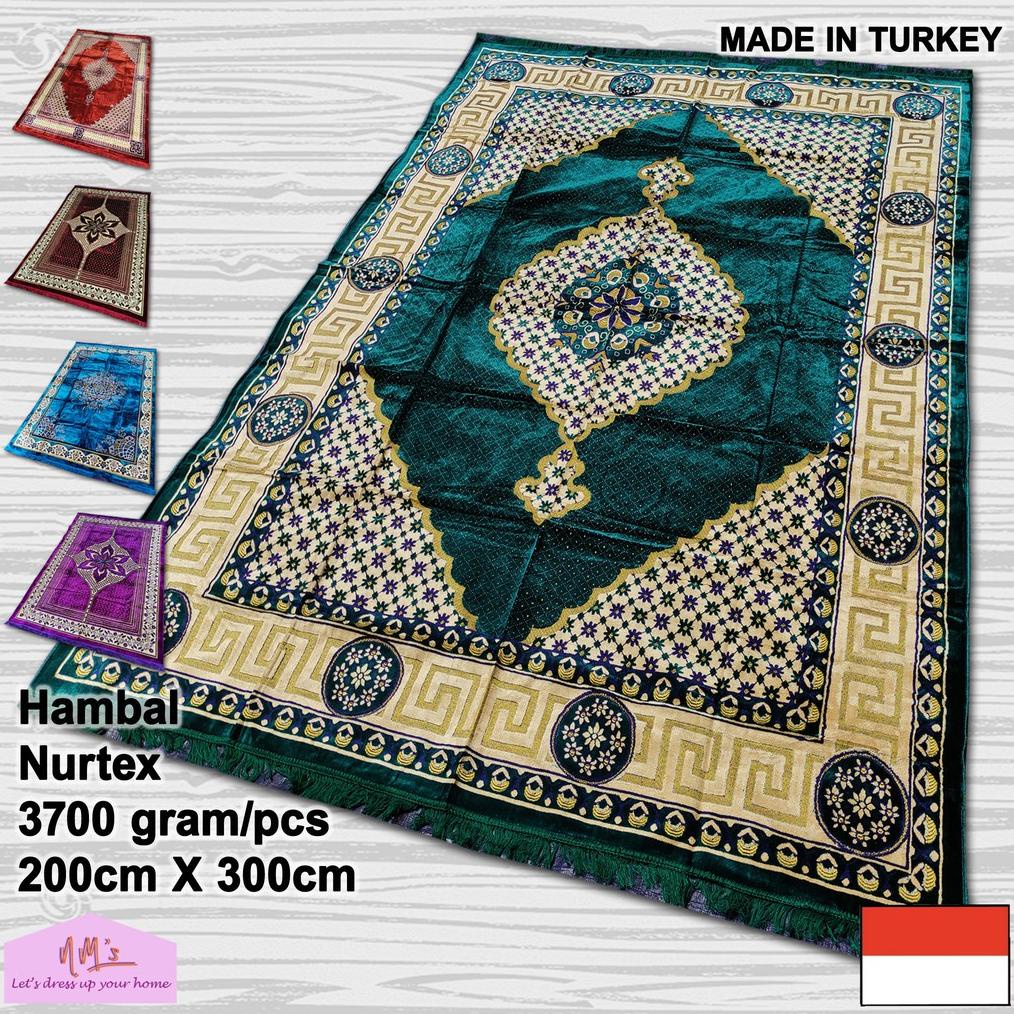 Nurtex - Hambal alas lantai tikar lipat beludru turkey turki permadani jumbo 200 cm x 300 cm - NMs