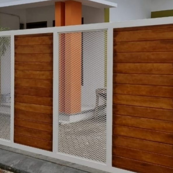 pagar grc motif kayu