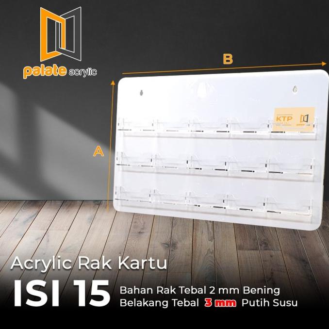 

Rak kartu KTP isi 15 bahan acrylic plastik / akrilik