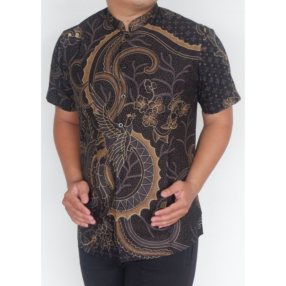 Baju Batik Pria Slimfit Kemeja Lengan Pendek Hem Slim Fit LBS 2093