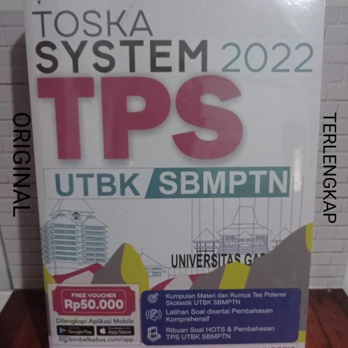 Must Have [Ori-Ready]Buku Toska System Tps Utbk Sbmptn 2022/Terlengkap Mileneal Terbaru