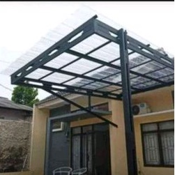 kanopi bajaringan atap spandek transparan