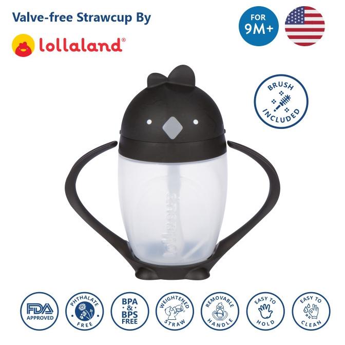 Botol Minum Sedotan - Straw Sippy Cup - Lollacup Lollaland - Chic Black