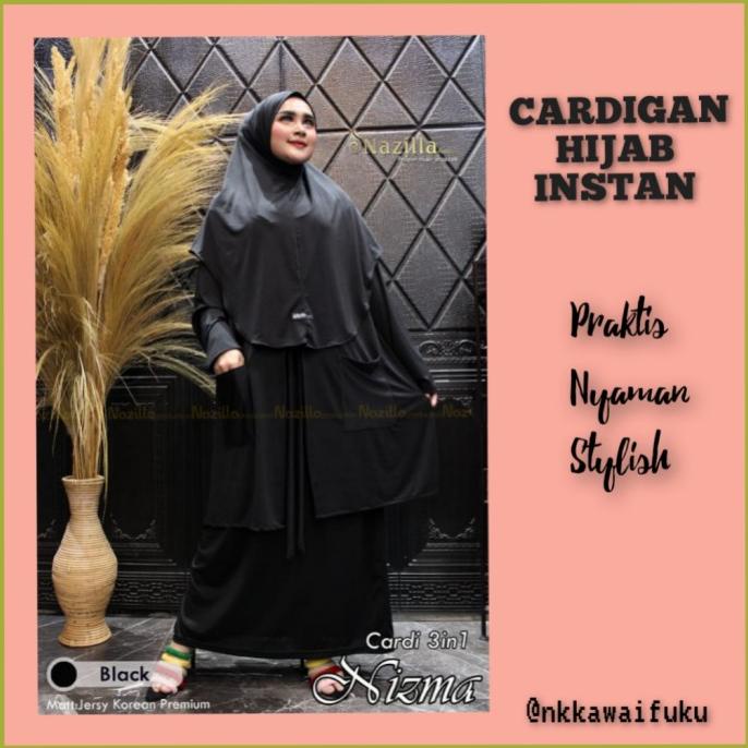 cardigan hijab instan outerwear muslim wanita nazilla
