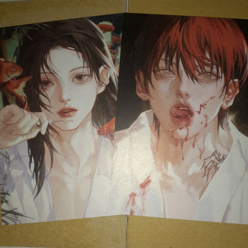 postcard hxh illumi + hisoka (booked)
