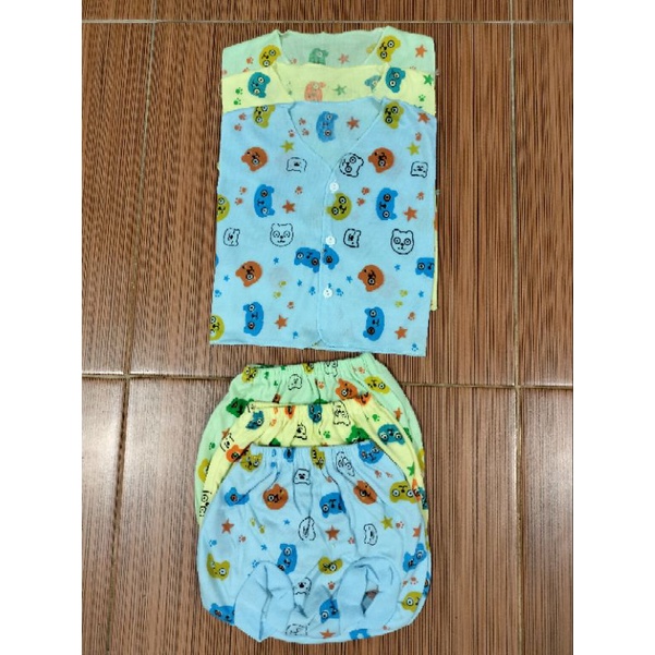 Baju bayi Motif Lengan Panjang Baju Bayi Lengan Pendek Baju Bayi Kutung 18 Pcs Dan 6 Pcs Usia 0-3 Bulan