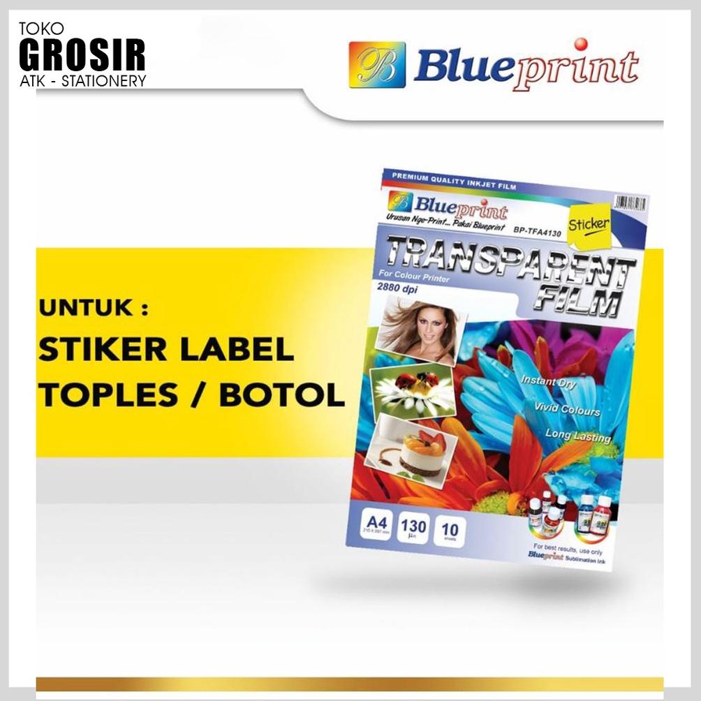 

Termurah Kertas Transparan Film Stiker / Transparent Film Sticker Blueprint A4 (Bunga)