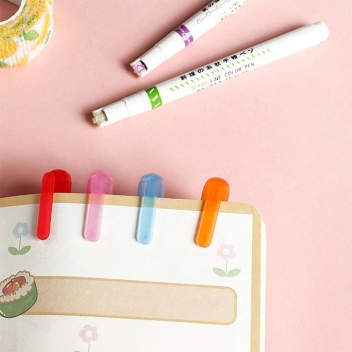 

Cursopen - 6Pcs Color Liner Pensil Pen Pena Garis Rol Warna Bermotif