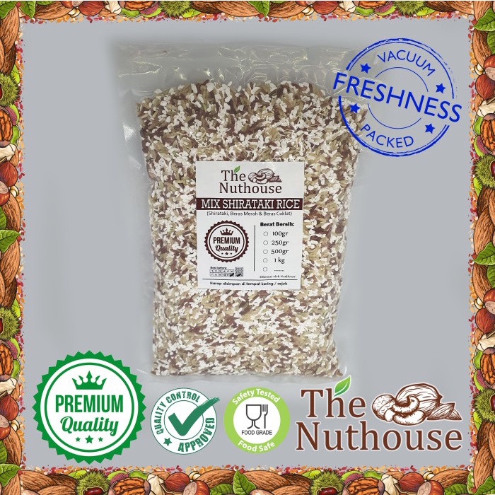 

1kg Mix Shirataki Rice / Campuran Beras Shirataki, Merah, dan Coklat