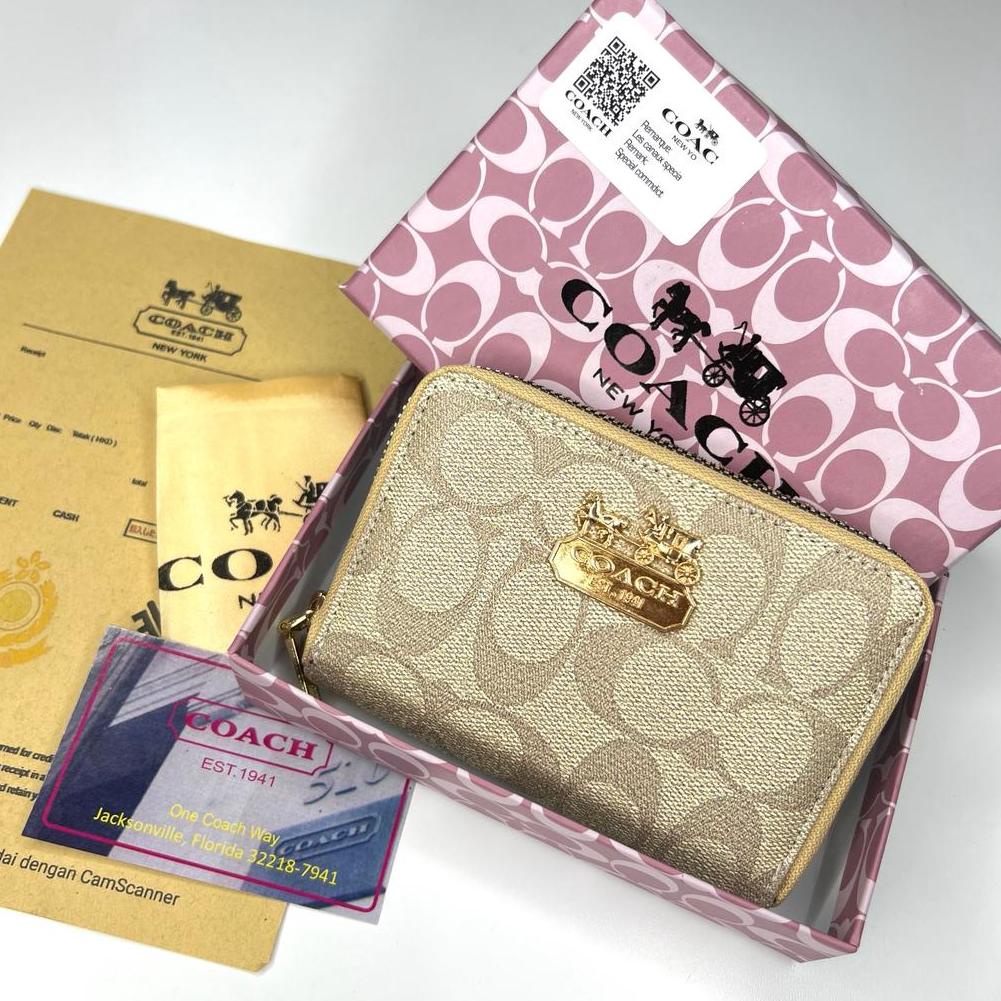 PROMO MURAH Dompet Coach Mini Import Free Box, DUSTBAG & FAKEBILL  / Dompet Kartu Coach TERLARIS