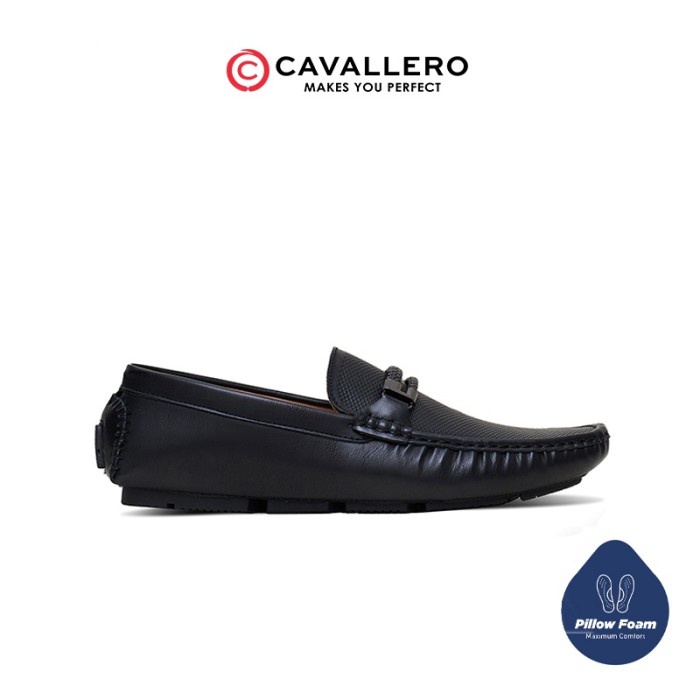 Terlaris Sepatu Pria Casual Loafers Cavallero Saverio Black