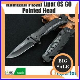 KNIFEZER Folding Knife Pisau Lipat Boker CS GO Pointed Head Survival