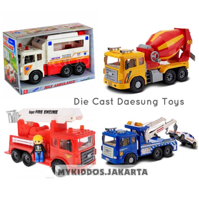 Daesung Toys Die Cast Ambulance /Fire Truck /Police Wreeker /Mixer
