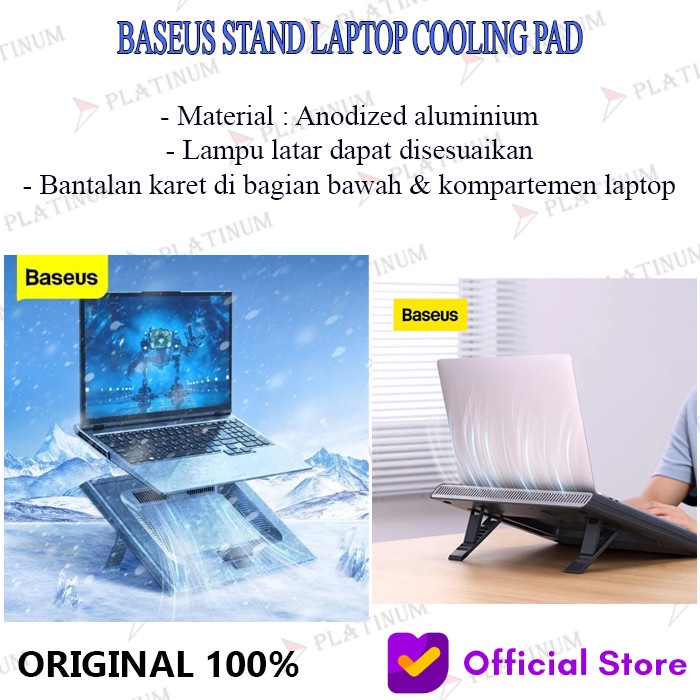 Cooling Baseus Stand Laptop Cooling Pad Fan Turbo Adjustable Cooler Base Game