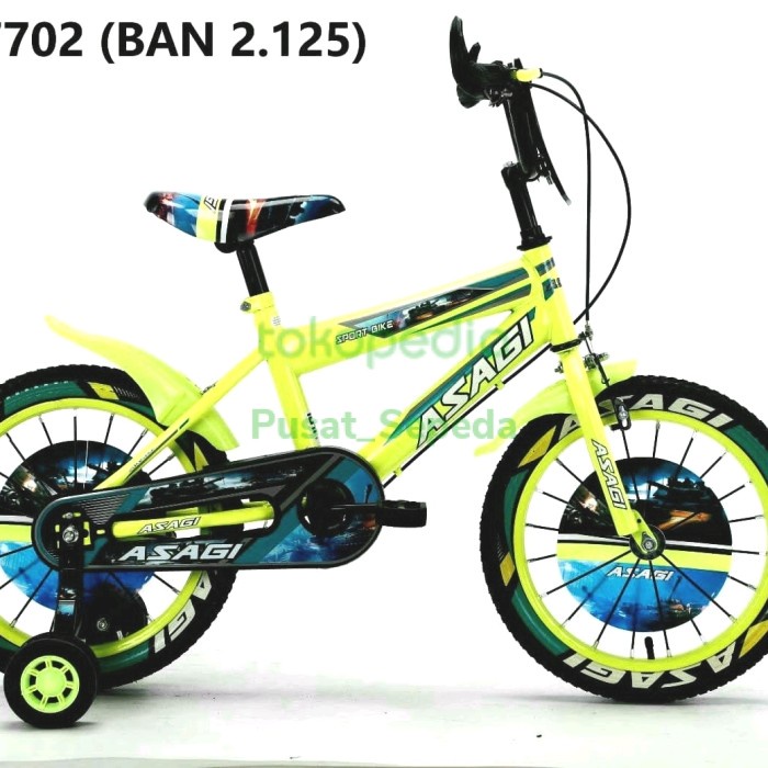 Sepeda bmx 16"inch anak laki 5 sd 8 tahun ada roda bantu.