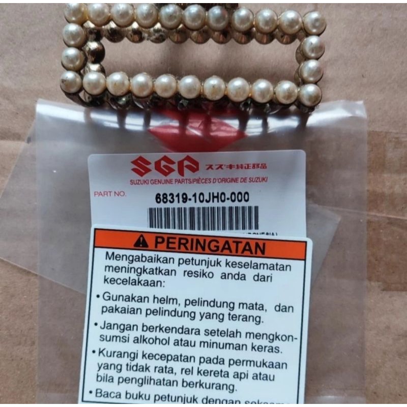 sticker stiker peringatan warning suzuki Shogun smash satria hiu lumba fu Dan Bisa Dipakai semua mot